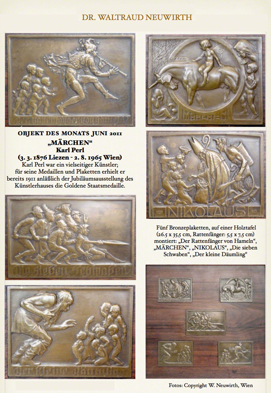 Karl Perl Metallreliefs Märchen