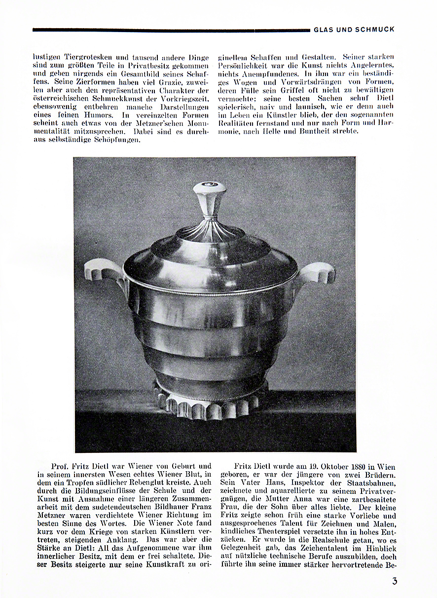 Fritz Dietl, Wien - Gablonz