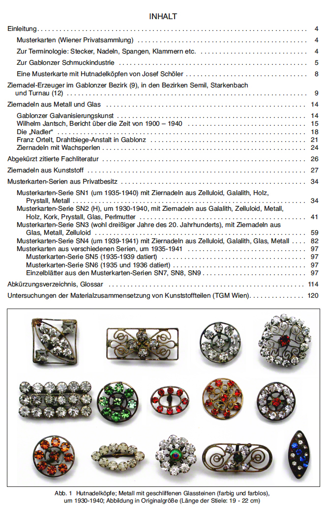 Gablonz Ziernadeln Art Déco