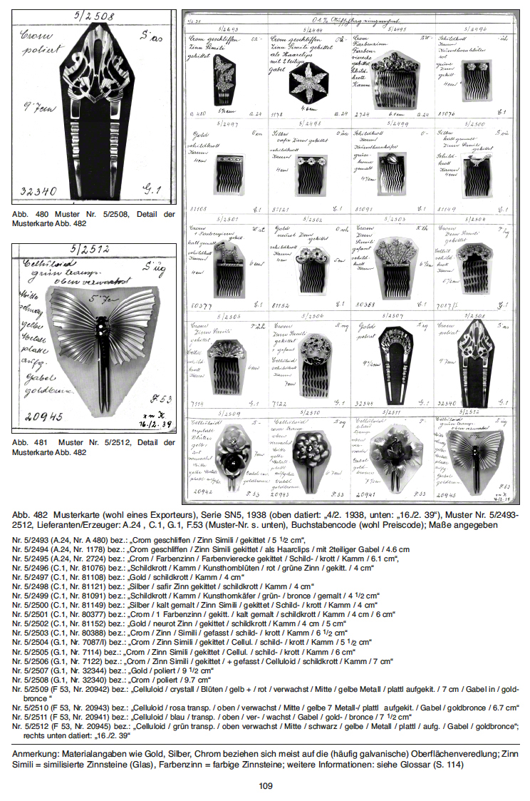 Gablonz Ziernadeln Art Déco