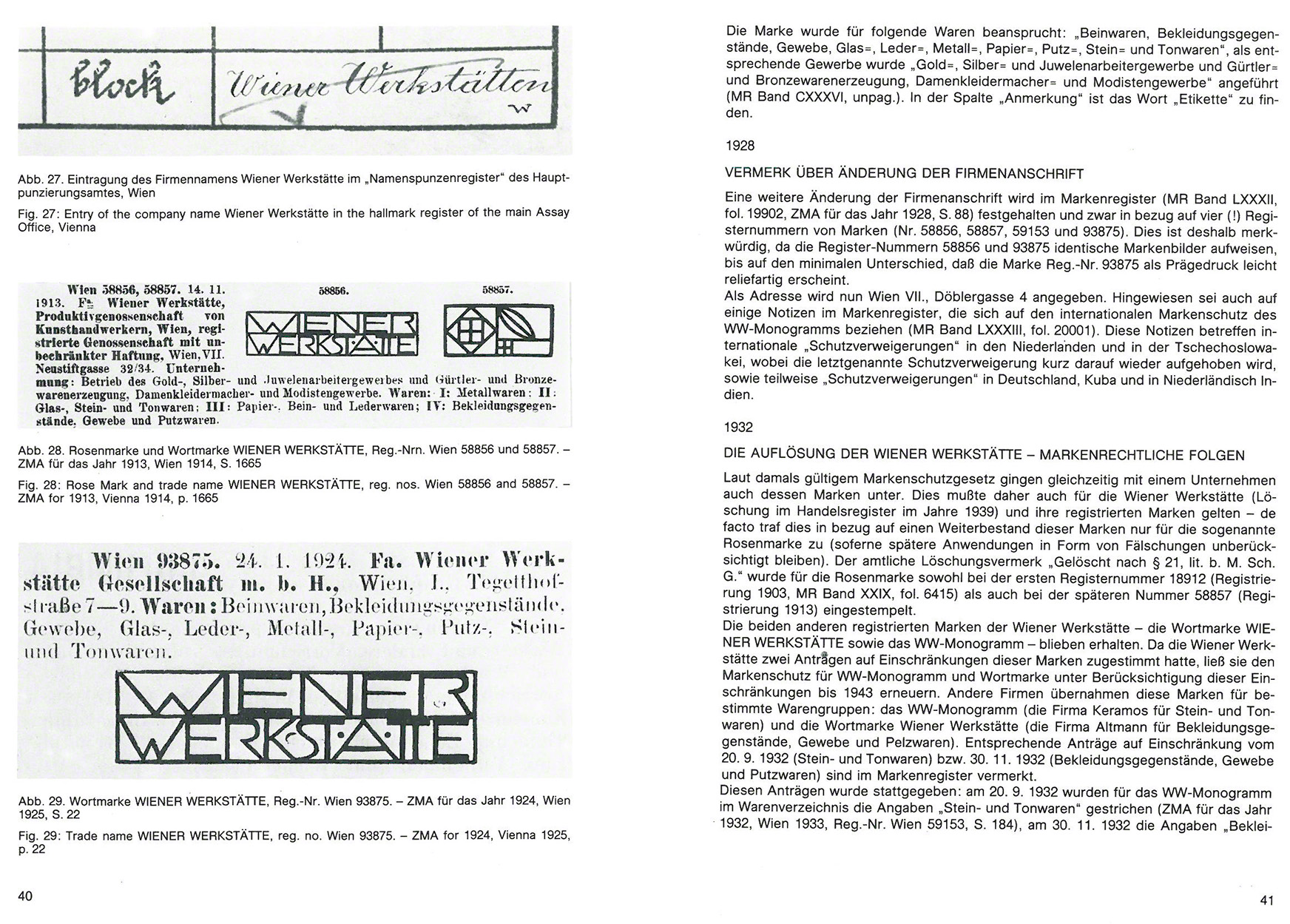 Wiener Werkstätte Schutzmarken