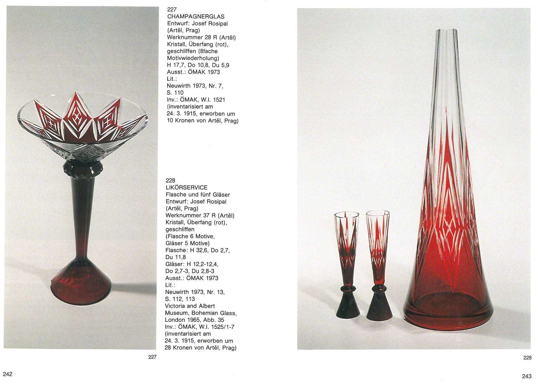 Glas mit Schliff 1905-1925