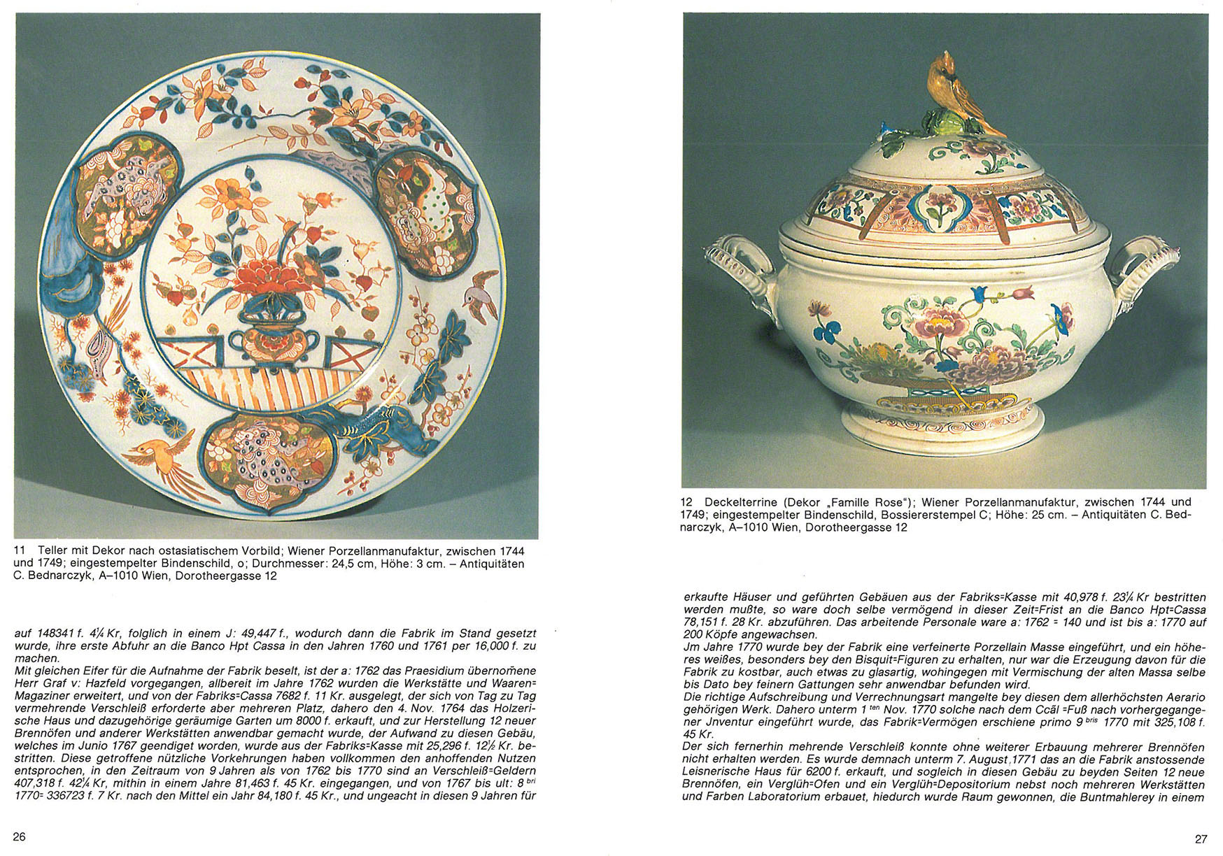 Wiener Porzellan Spätbarock Art Déco