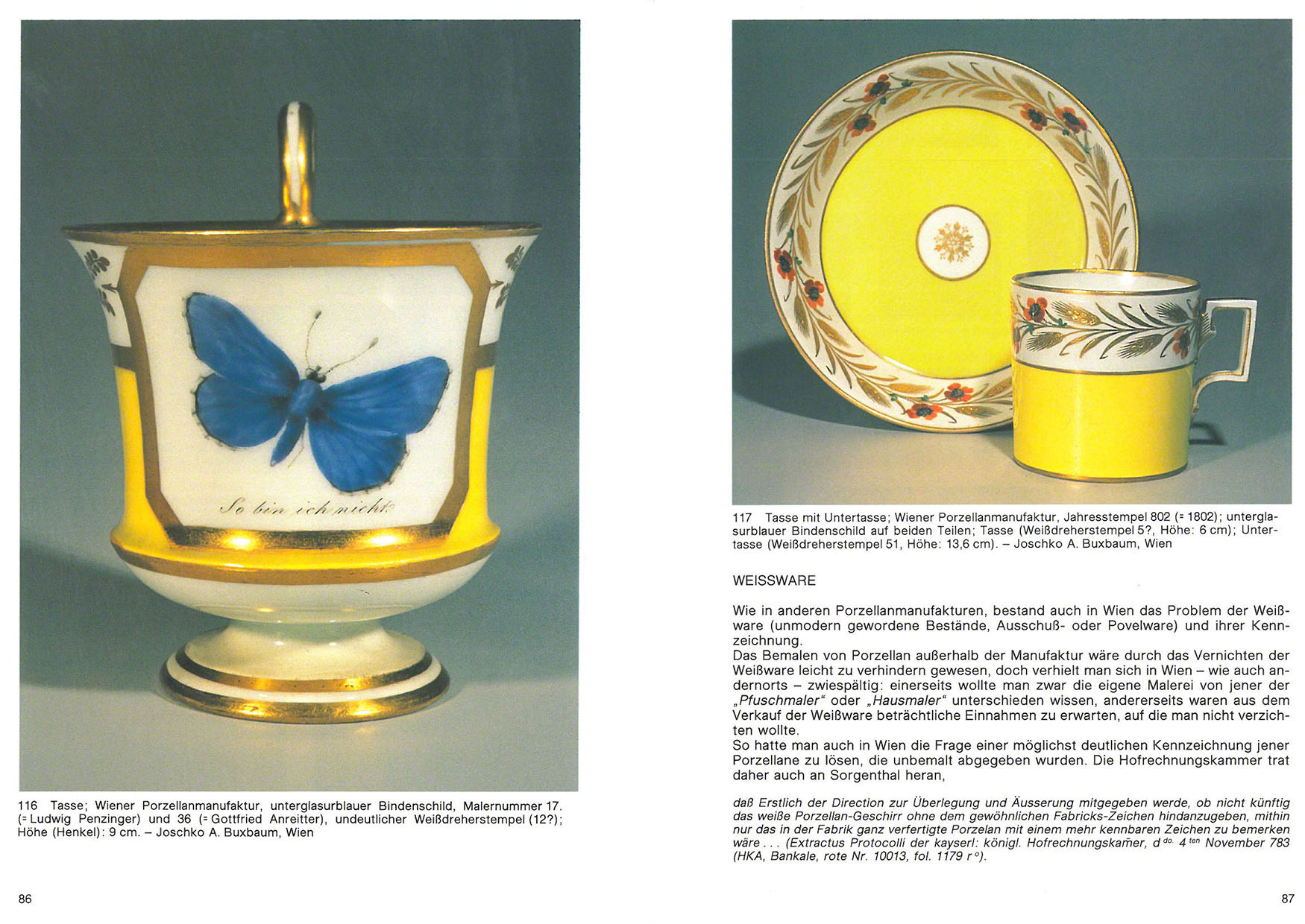 Wiener Porzellan Spätbarock Art Déco