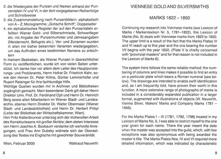 Markenlexikon 6 Punzen 1822-1850