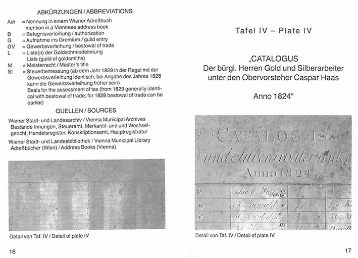 Markenlexikon 6 Punzen 1822-1850