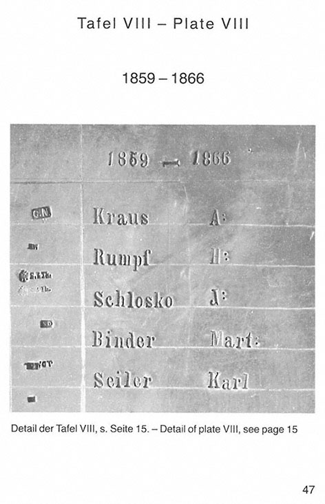 Markenlexikon 7 Punzen 1850-1866