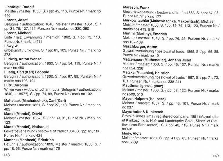 Markenlexikon 7 Punzen 1850-1866