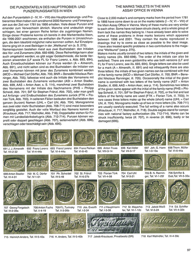 Wiener Silber Punzen 1781-1866